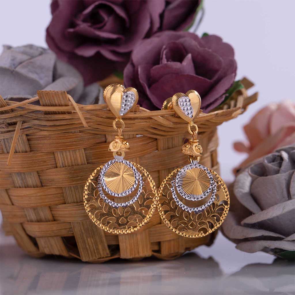 Saadgi Traditional Antique Gold Plated Earrings Tikka Set – KaurzCrown.com